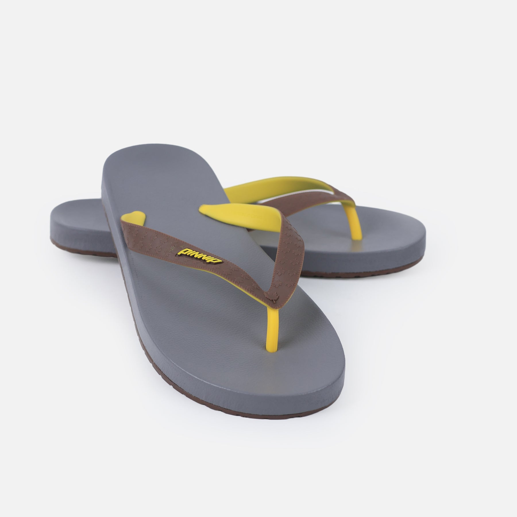 PINNIP-Men's flip-flops Gray/Brown