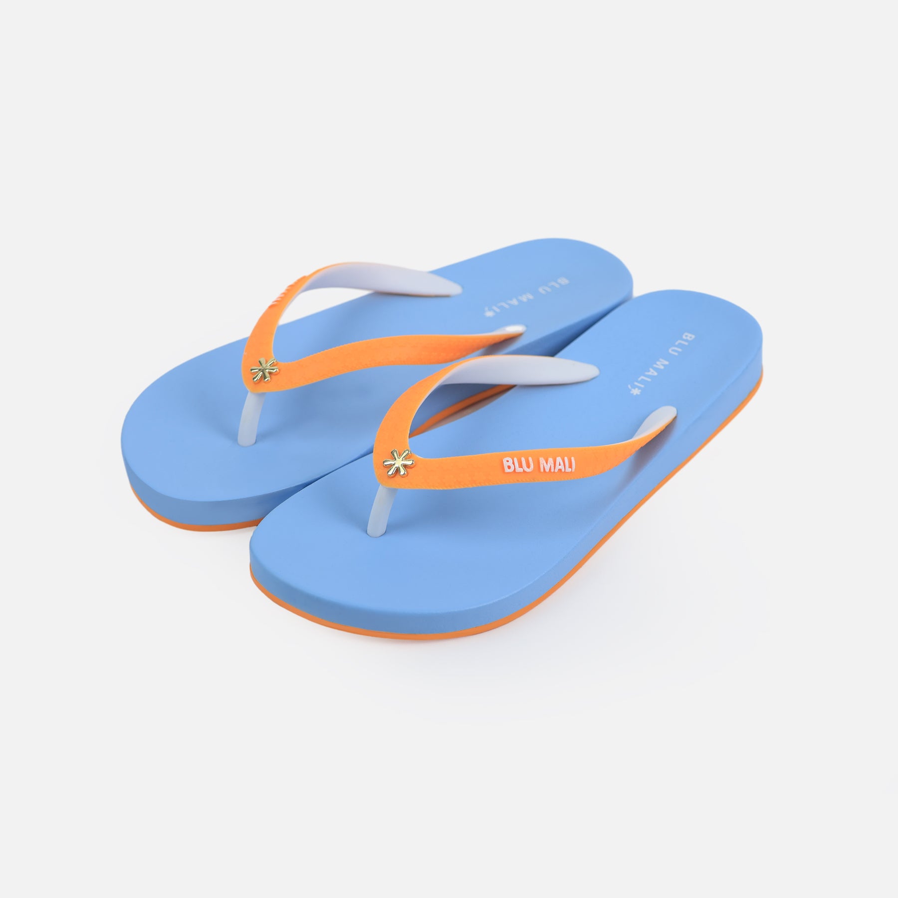 BLU MALI-Women's flip-flops Blue/Orange