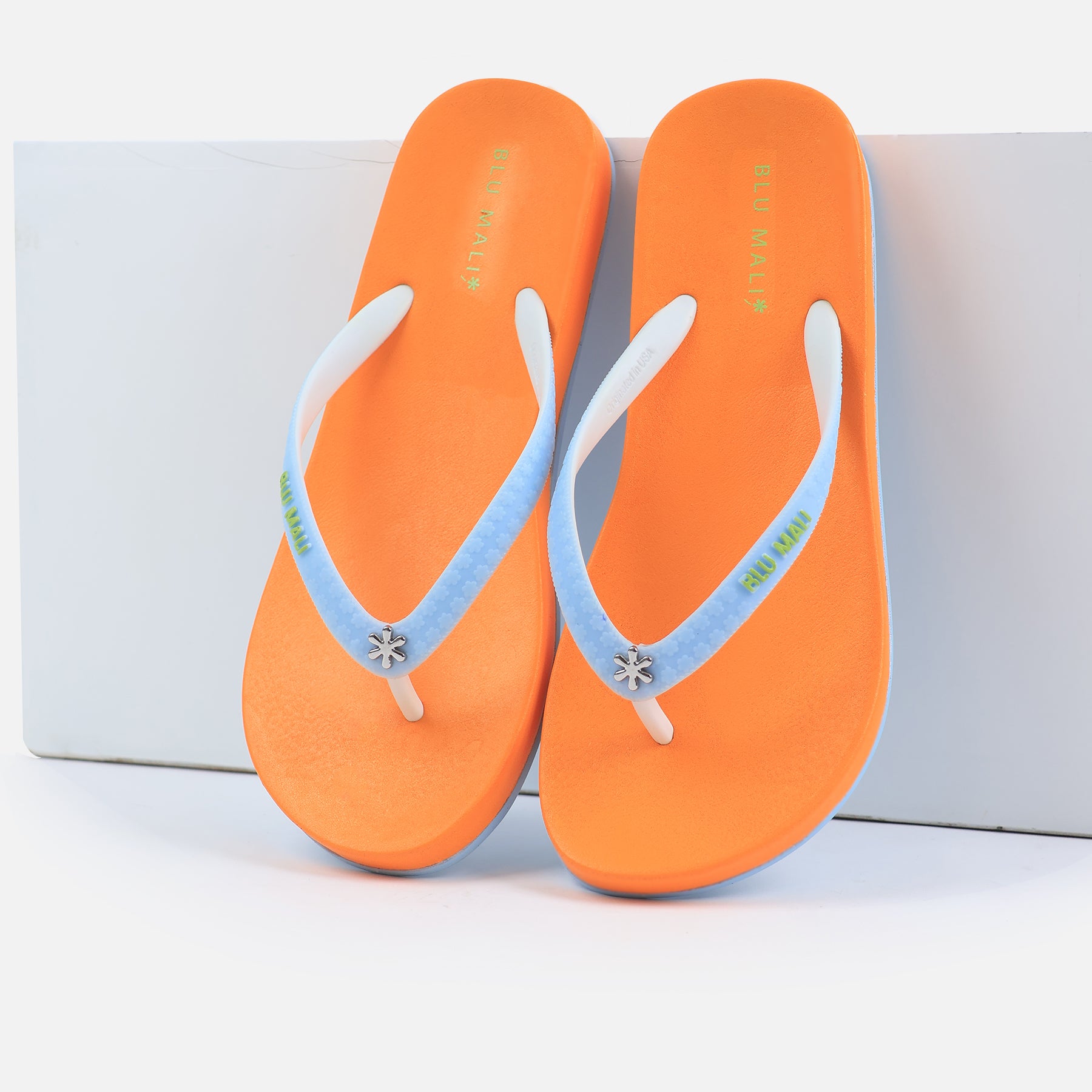 BLU MALI-Women's flip-flops Orange/Blue