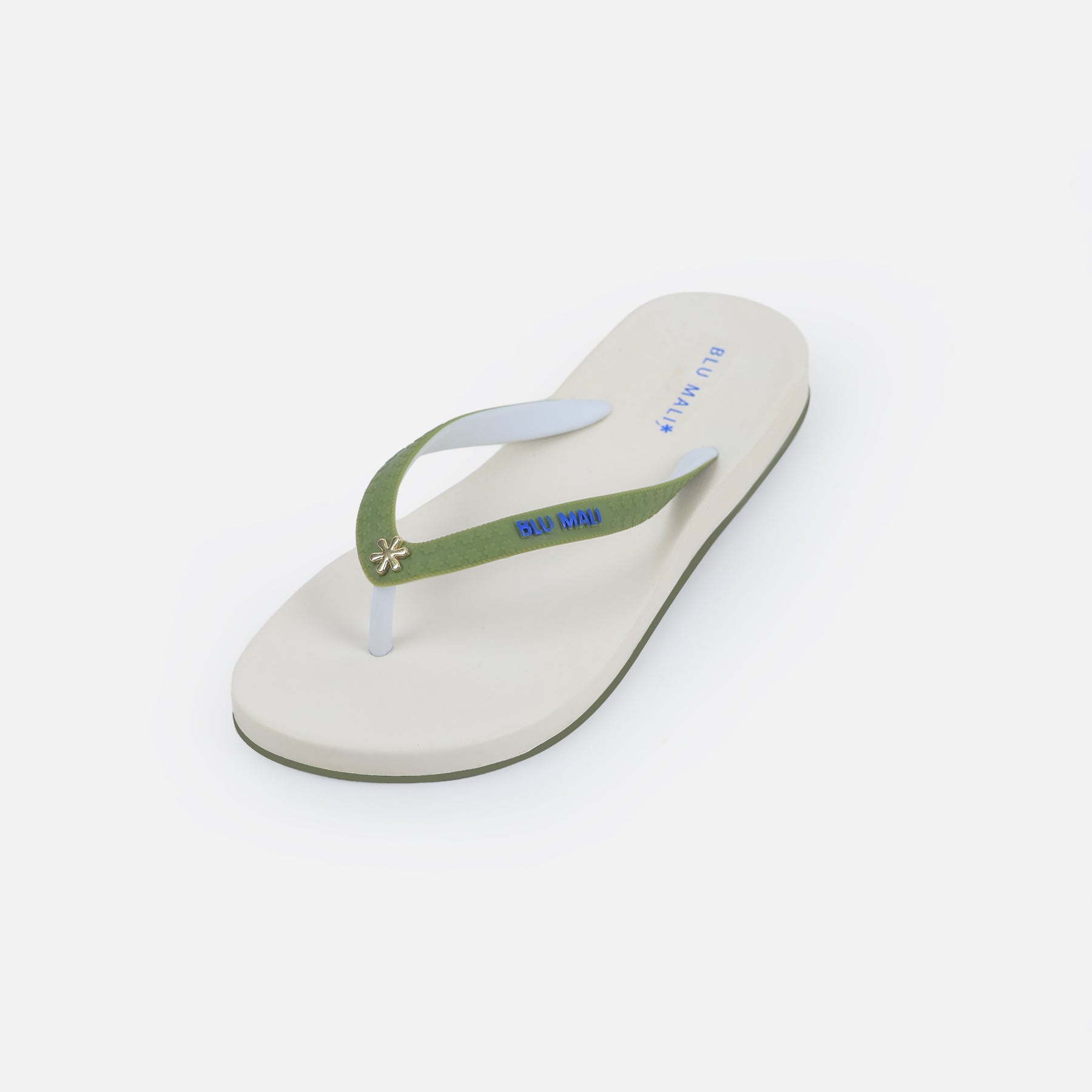 BLU MALI-Women's flip-flops White/Green