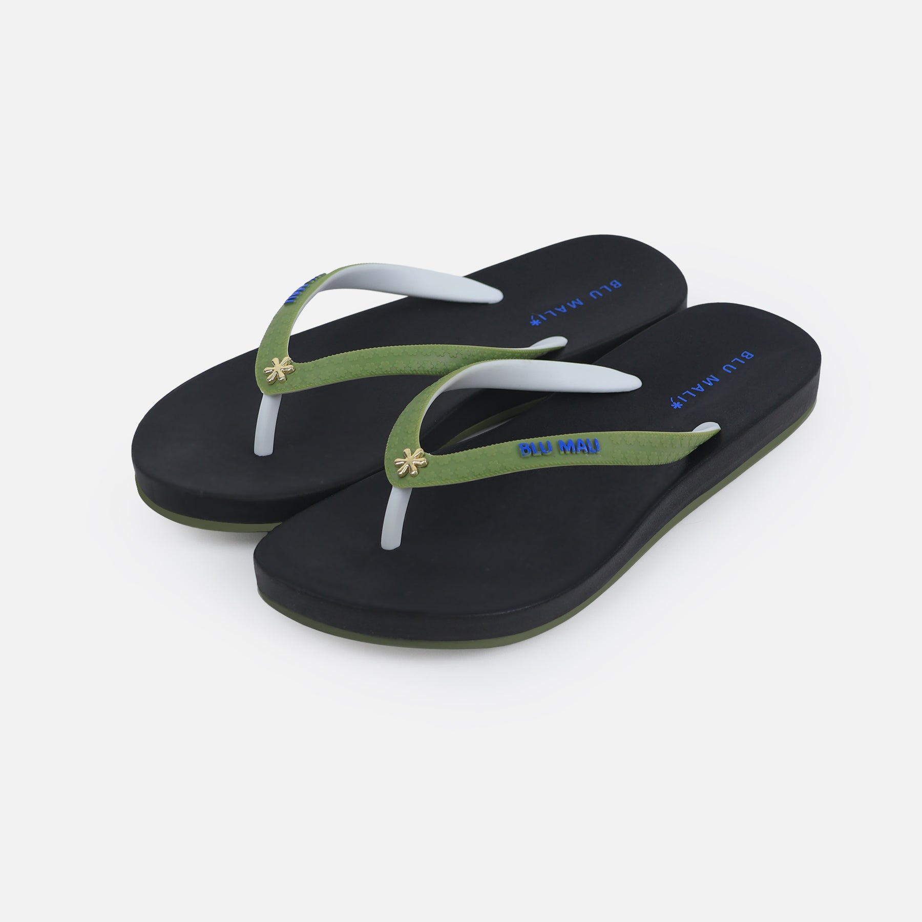 BLU MALI-Women's flip-flops Black/Green