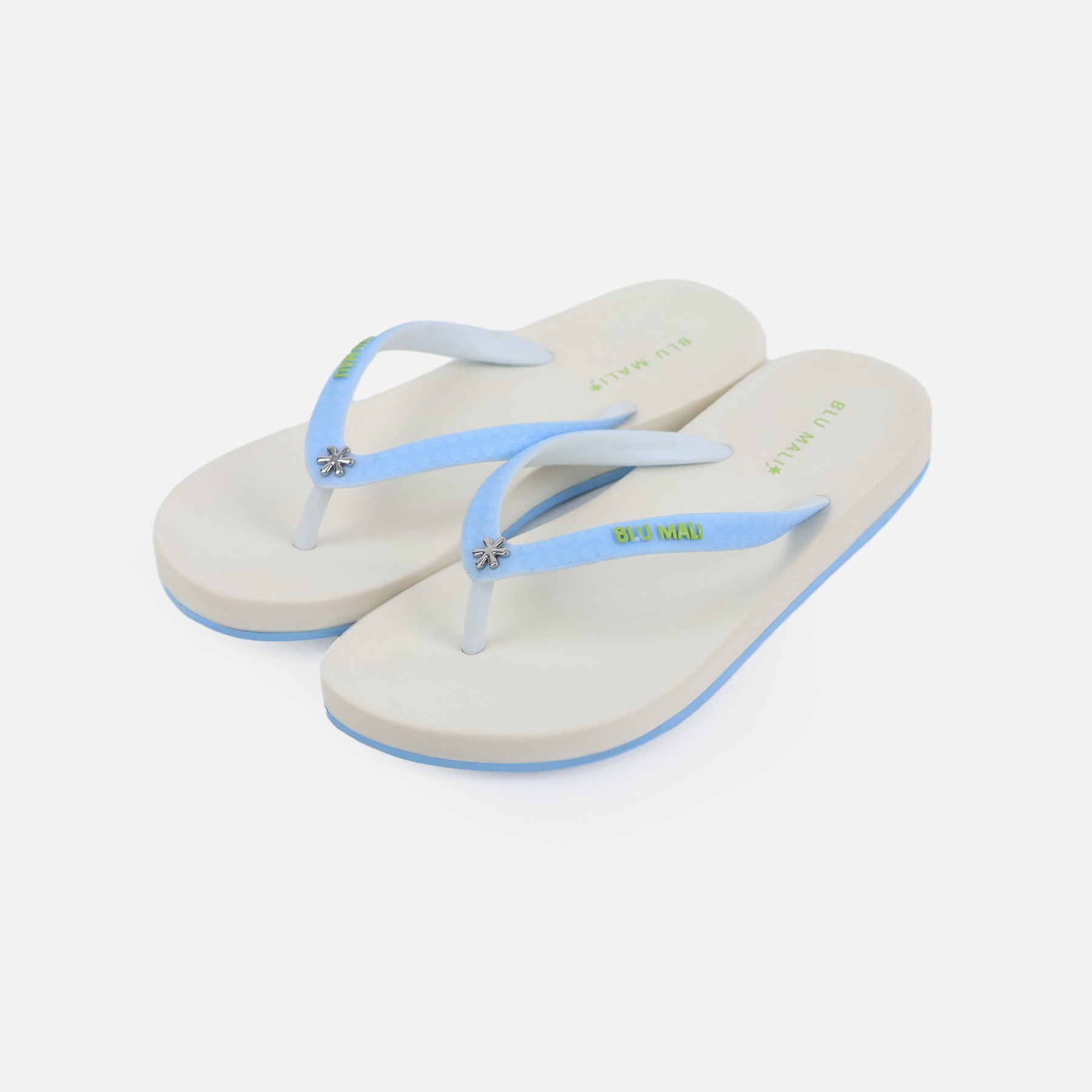 BLU MALI-Women's flip-flops White/Blue